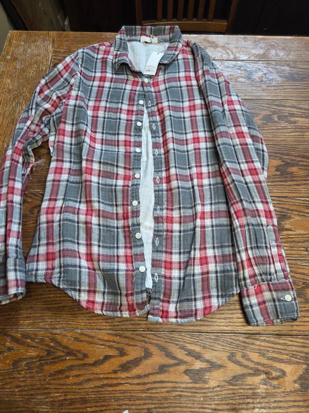 NWT CP Shades Romy plaid button down sz Small